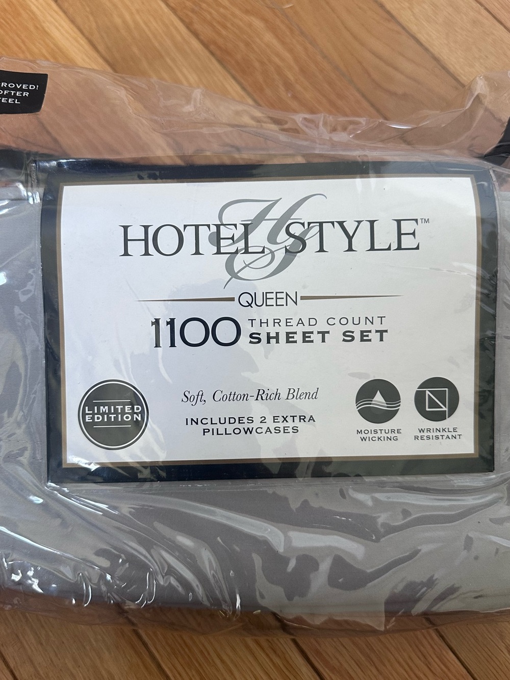 Hotel Style 1100 TC Queen Flat Sheet - Gray